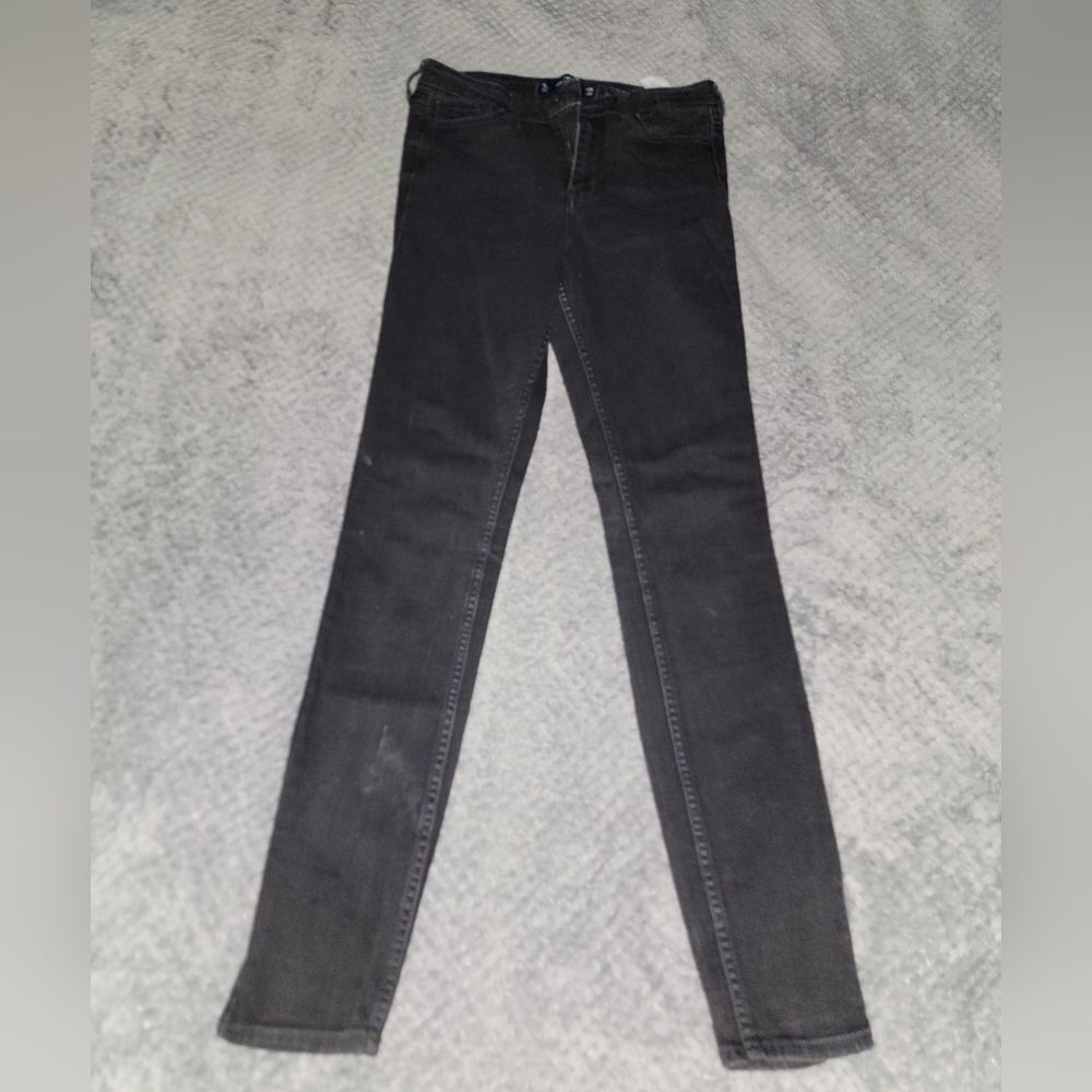 Hollister Dark Gray Ultra High Rise Super Skinny Jeans  Size 7L - Picture 3 of 9